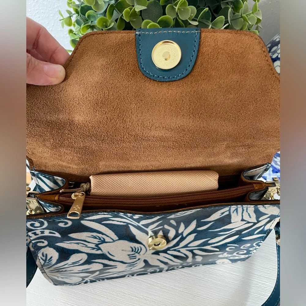 PATRICIA NASH LEATHER PORCILI SATCHEL WITH CROSSBODY STRAP BAG MSRP $ 199 NEW - Picture 8 of 14